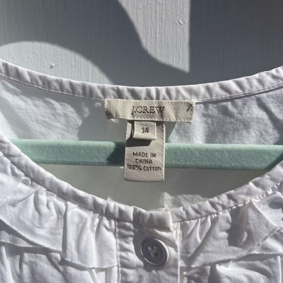 J Crew Carly Ruffle Cotton Dress - Picture 4 of 8